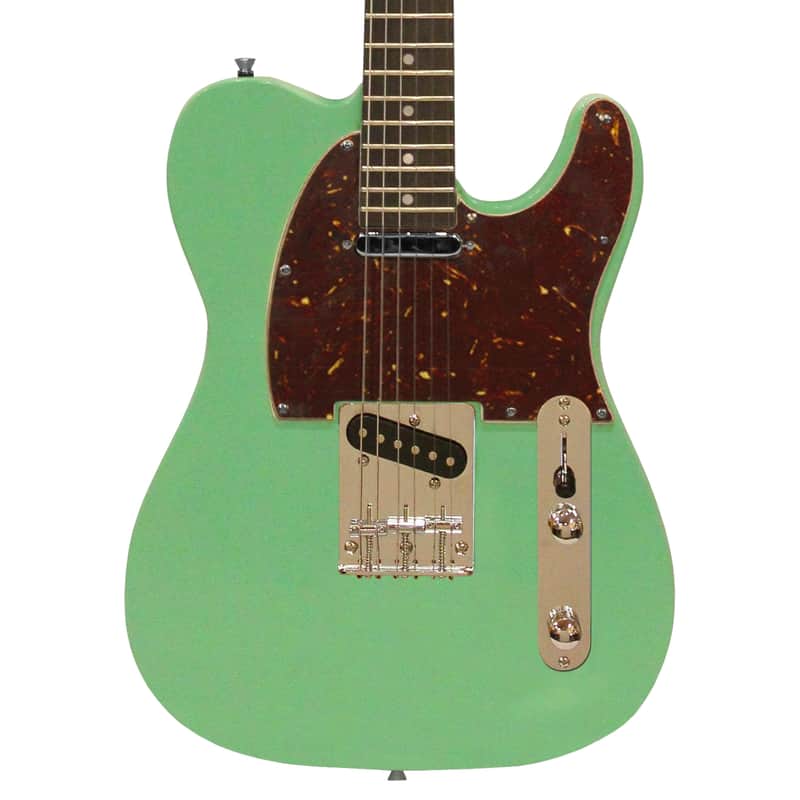 Sawtooth ET Series Electric Guitar, Surf Green with Tortoise Pickguard image 1