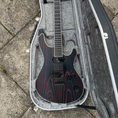 Mayones Regius 6 Monolith Black PorRed Matt 2019 - Red Grain image 2