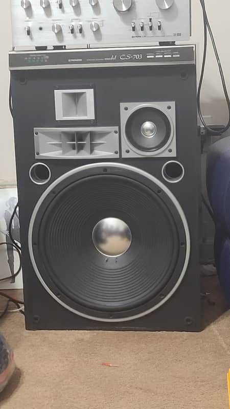 Vintage Pioneer CS-703 Speakers, Restored Excellent Sound Quality image 1