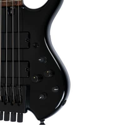 Muckelroy Custom Doubleneck Headless Bass 6-string Fretless 4-string Fretted 2016 Black *Video* image 13