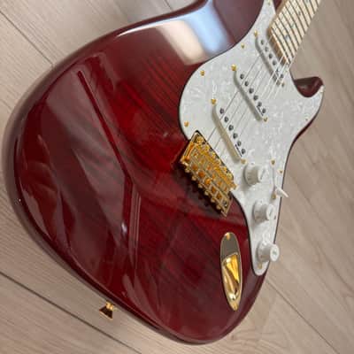 Fender Richie Kotzen Signature Stratocaster Electric Guitar, Transparent Red Burst image 2