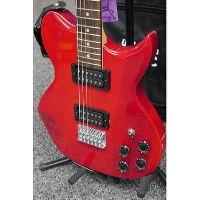 Lyon by Washburn L-115 Red Electric Guitar with Gig Bag. 1990s image 3