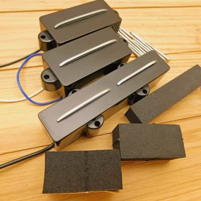 G.M. Split Coil PJ Bass Rail pickups Alnico 5 image 3