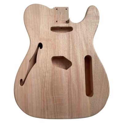 Mahogany Wood Guitar Tele Style Body with F Hole image 1