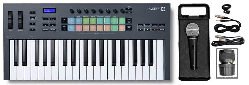 Novation FLkey 37 Key MIDI Keyboard Controller for FL Studio+Microphone image 1