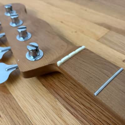Warmoth Fender Precision P Bass Tele 51 P Roasted Maple Neck Schaller Tuners Bone Nut image 3