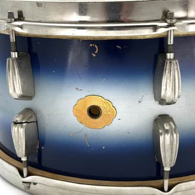 Used Vintage Slingerland Radio King 4pc Drum Set Blue Duco - Good image 3