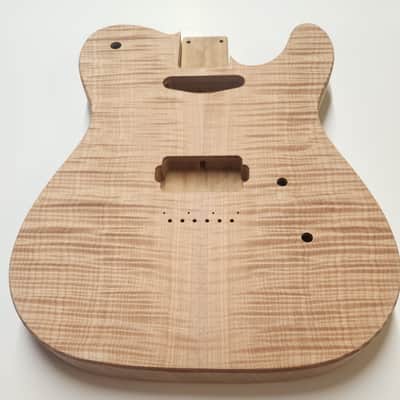 Shepard Custom Guitars Custom Telecaster Body Semi-hollow Backroute F Hole Optional Curly Maple Top On 1pc Mahogany 2026 - Unfinished image 4