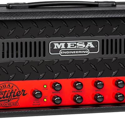 Mesa/Boogie '90s Dual Rectifier 100-watt Tube Head - Black Snake Vinyl  Rosso Scuderia Red Chassis