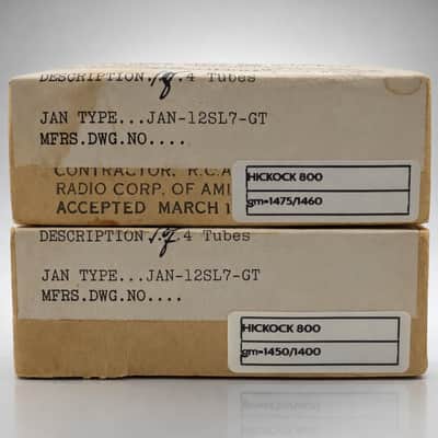 NOS MATCHED PAIR KEN RAD JAN CKR 12SL7GT/HICKOCK TESTED/1945 image 2