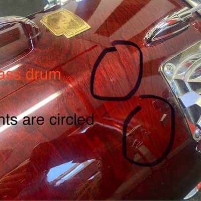 Yamaha Rick Marotta Hip Gig 5 Piece Nesting Drum Kit 2010s - Cherry Red image 12