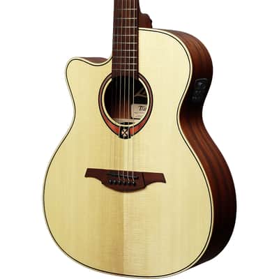 Lag TL88ACE Tramontane 88 Auditorium Cutaway Solid Spruce Top Khaya Neck 6-String Acoustic-Electric Guitar For Left Hand Player image 11