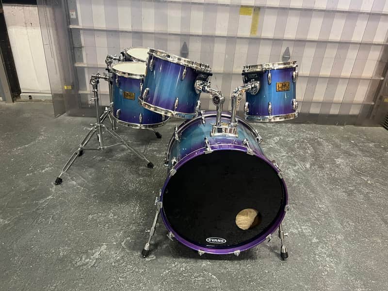 Pearl Masters Custom 5-Piece Drum Set w/ Hardware, Saphire Sunburst image 1