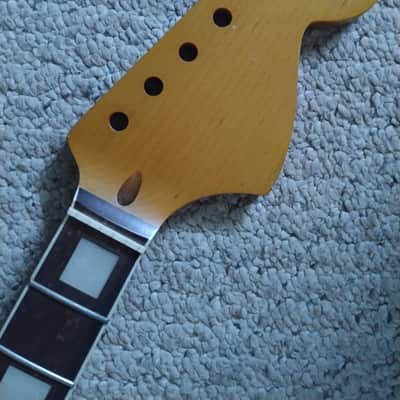 Jazzmaster neck, as new, unusued, Mint condition, white binding, block inlay. Part for project luthier restoration image 2