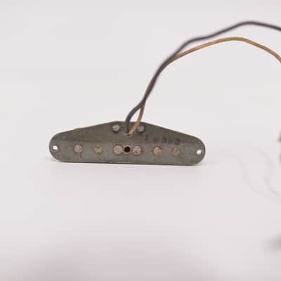 1968-1969 Vintage Fender Stratocaster Middle Neck Pickup Gray-Bottom Staggered-Pole Cloth-Wire Nonworking 1960's image 8