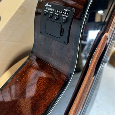 Ibanez AEGB24E AEG Acoustic-electric Bass Guitar - Black High Gloss image 2