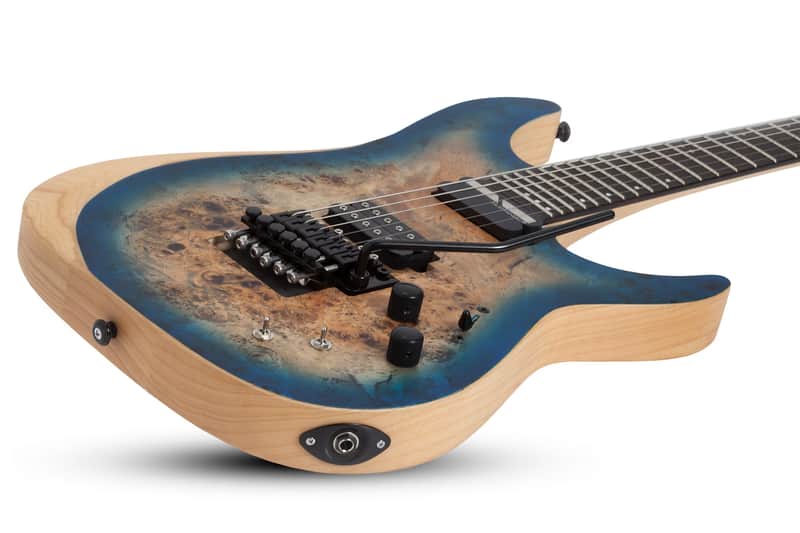 Schecter Reaper-6 FR-S Electric Guitar – Satin Sky Burst - Gator GL-ELECTRIC Case - Guitar Cable 1/4 Bundle