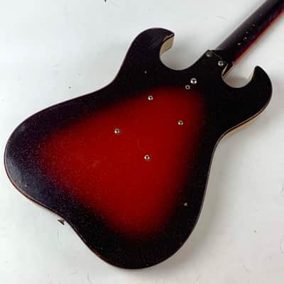 Silvertone 1457 with Case Amp W Tremelo 1964 - 1967 - Red Burst 2 pickup image 9