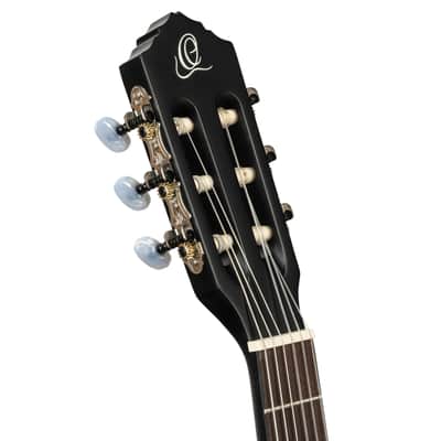 Ortega RCE125SBK-3/4 Family Series Spruce Top Thinline Body Cutaway 3/4 Size Nylon 6-String Classical Acoustic-Electric Guitar w/Gig Bag image 16
