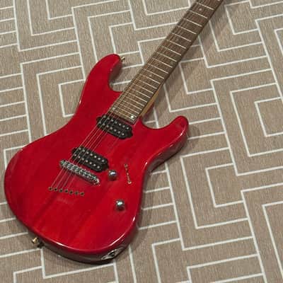 Dean Avalanche 7 2000s - Translucent Red 7-String Electric Guitar String Through Body image 1