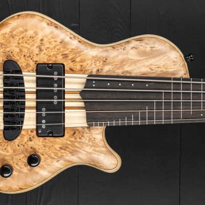 Mayones Cali 5 Fretless Mini Bass Eye Poplar - Trans Natural Matt image 6