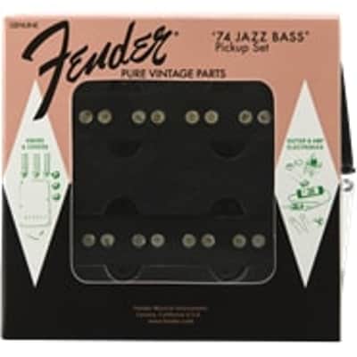 Fender Pure Vintage '74 Jazz Bass Pickup Set - Black image 4