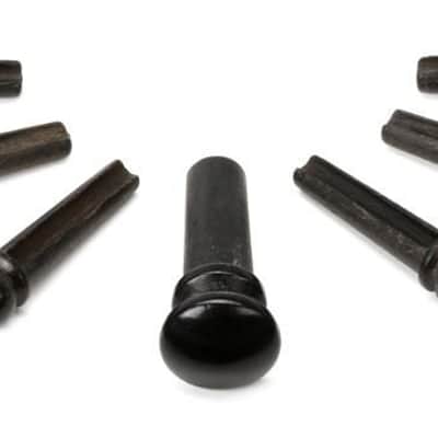 D'Addario Wood Bridge Pins (set of 6) - Ebony