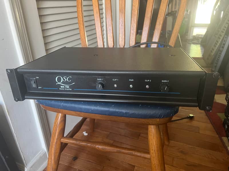 QSC MX 700 2-Channel Power Amplifier with rack mount bolts/washers. Ex-Church equipment image 1