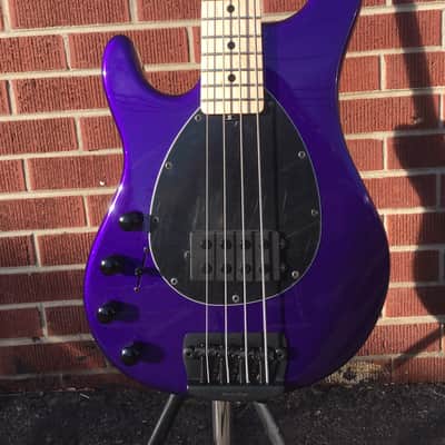 Ernie Ball Music Man Sterling Firemist Purple/Maple Left Handed 4-String Electric Bass w/ Case image 5