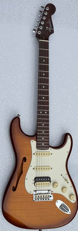 Fender Rarities Flame Maple Top Stratocaster HSS Thinline 2019 - Violin Burst image 1