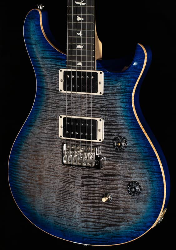 PRS CE 24 Willcutt Exclusive Run Faded Gray Black Blue Burst w/ Blue Back (743) image 1