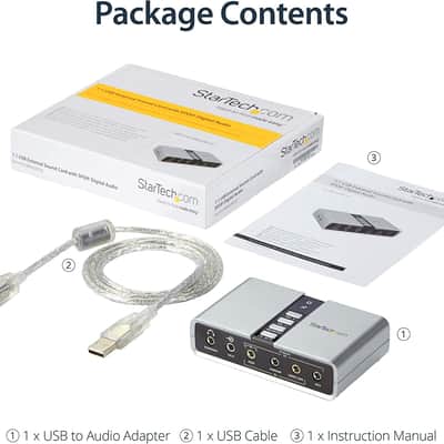 StarTech.com - ICUSBAUDIO7D - 7.1 USB Audio Adapter External Sound Card image 4
