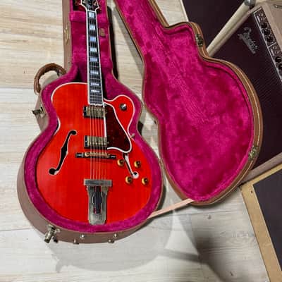 Gibson L-5CT Thinline 2000 - Cherry Tomato Red w/stunning Flamey Maple back & sides ! image 14