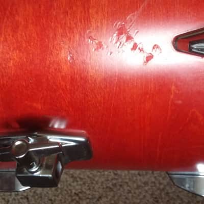 VINTAGE Tama Royalstar 12 x 11  Rack Tom 70s 80s RED MAHOGANY JAPAN Projects Popcorn Snare Shallow or Concert TOM image 22