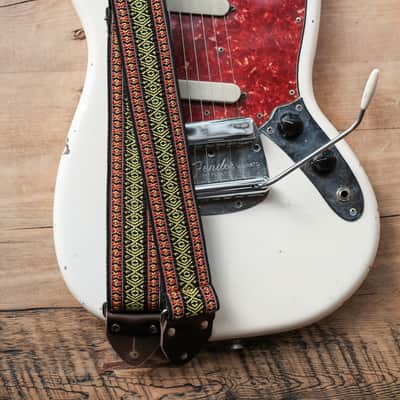 Vintage Red 60s/70s Hippie Guitar Strap / Handmade in the UK / Case Candy image 4