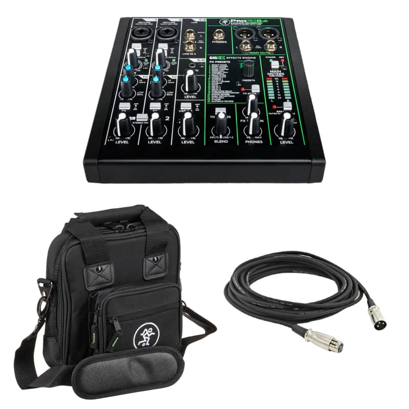 Mackie ProFX6v3 6-channel Mixer with USB and Effects with Mixer Bag & XLR Cable image 1