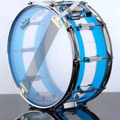 Pork Pie Percussion 4-Piece Custom Drum Set in Clear/Blue Acrylic image 6