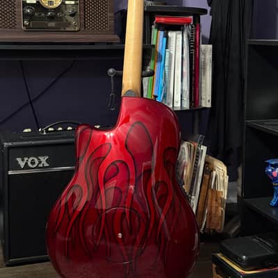 2003 Nikki Sixx "Red Flame" Ovation 1778T Elite Acoustic/Electric 6-String image 2