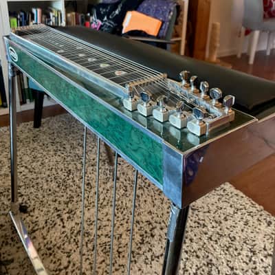 2000's Carter 4x5 Pro Model S-10 - Green Mica Pedal Steel Guitar image 2