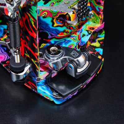 Tama HP900PWMPR 50th Limited Iron Cobra Power Glide Twin Pedal - Marble Psychedelic Rainbow Finish image 19