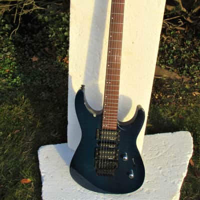 Jackson Performer Guitar, 1996, Japan, Blue See-Thru Flame Maple Top, Gig Bag image 1