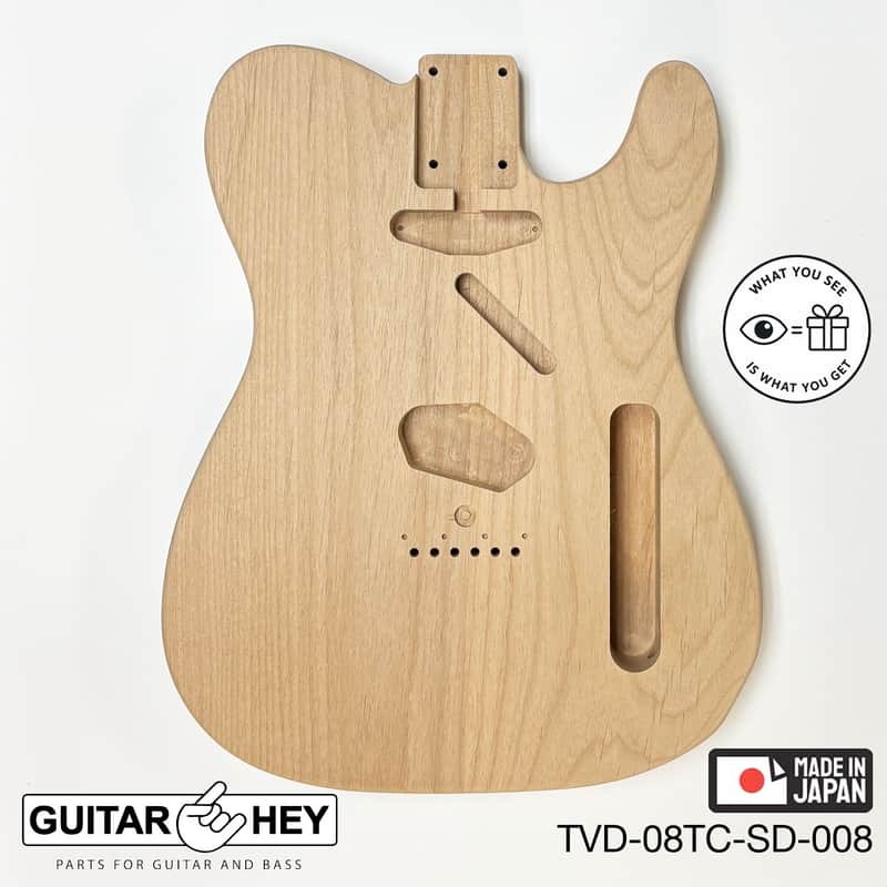 NEW Hosco JAPAN Unfinished Telecaster 62's Style Body, 2-piece - SANDED #008 image 1