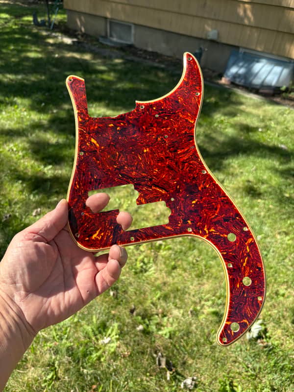 Vintage ‘60’s Style Celluloid Nitrate Tortoise Fender Precision Bass Pickguard Celluloid Tortoiseshell Custom Relic'd image 1