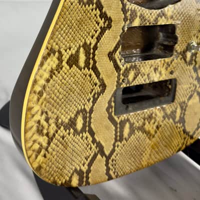 Unbranded Super Strat Style Electric Guitar Body HSS - Custom Snake Skin Finish image 5