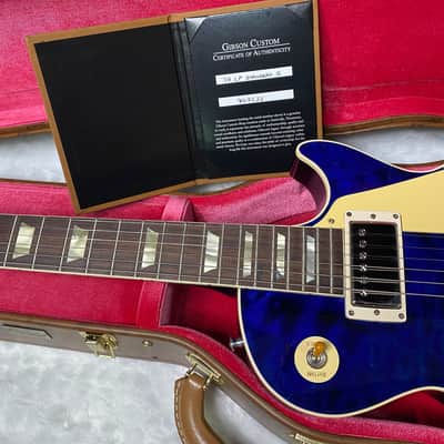 NEW ! Gibson Custom Shop 1959 Les Paul - Blue Gloss Finish - Hand Picked AAAA Quilt Maple Top - F-Holes - One Off! Super RARE! Authorized Dealer - Only 7.2lbs - G07178 image 14