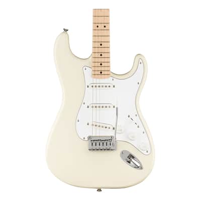 Used Squier Affinity Series Stratocaster - Olympic White w/ Maple FB image 1