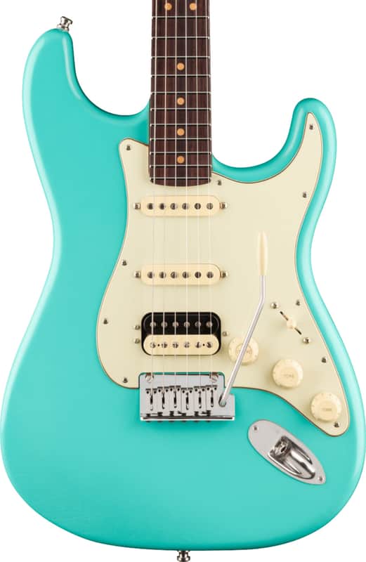Fender American Ultra Luxe Vintage '60s Stratocaster HSS Electric Guitar, Rosewood Fingerboard, Sea Foam Green image 1