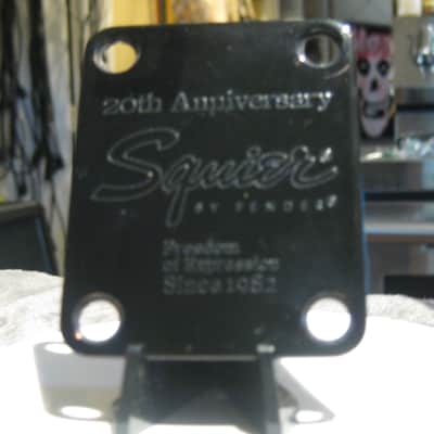 Squier 20th Anniversary RARE Black Neck Plate Telecaster Stratocaster P & Jazz Standard image 1