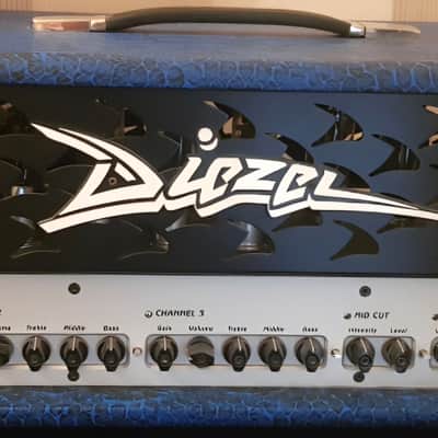 DIEZEL HERBERT 180w mk1 Amp Head *early s/n* re-tolxed in Snakeskin Blue (professionally by ZILLA cabs) image 3