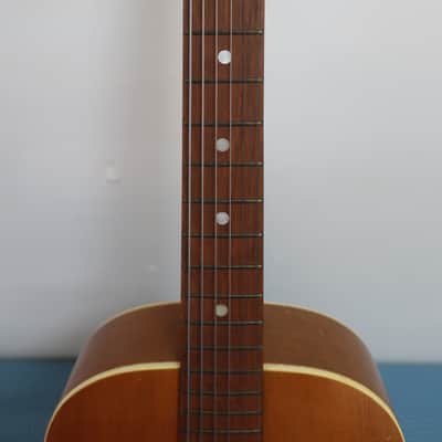 Vintage 1940s Regal Junior Jumbo Flattop Acoustic Guitar Project High Action & Chipped Kluson Tuner Buttons Lots Of Protentional Rare Original Chipboard Case & Case Candy image 7